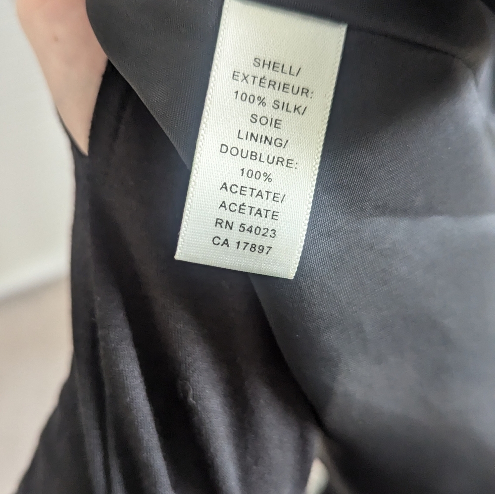 Vintage Y2K 2000s banana Republic 100% silk black halter dress - Picture 7 of 16
